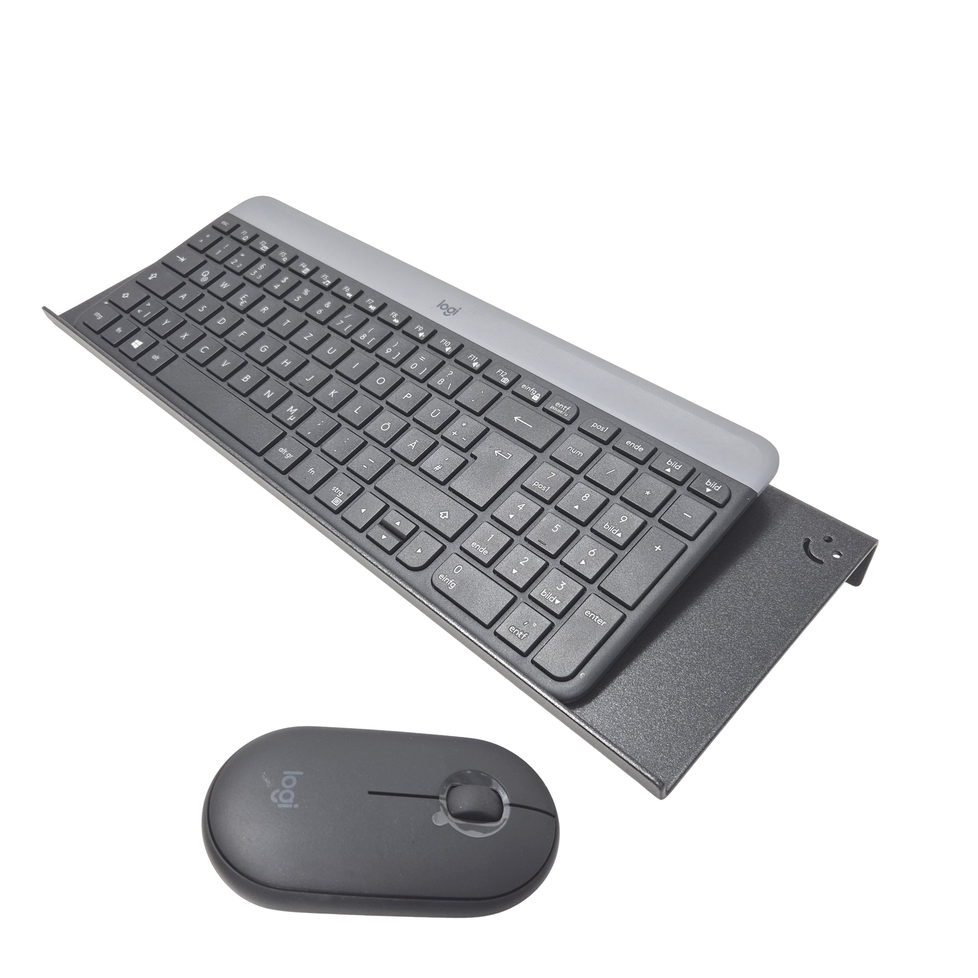 Tastaturhalterung Tastatur Wandhalter mit Mausablage Anthrazit