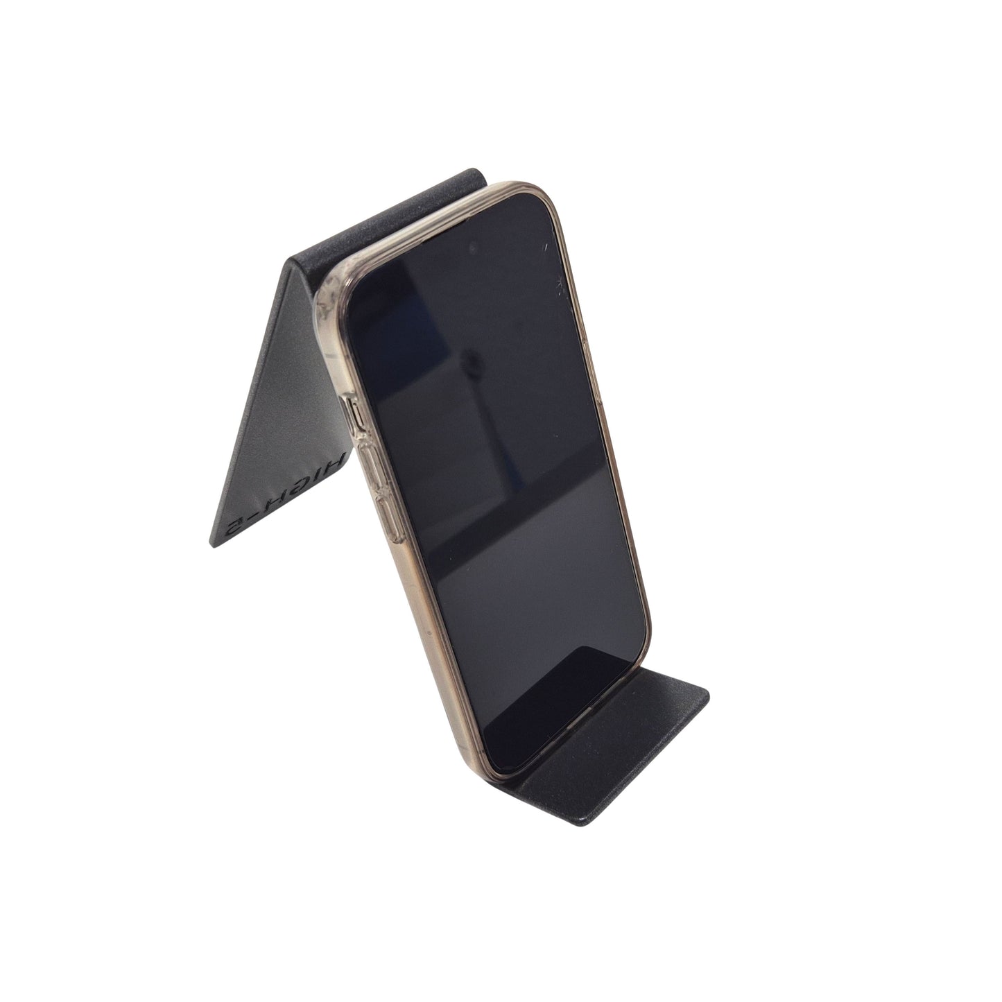 Anthrazit Metall-Handyhalter Highfive Engineering für Schreibtisch, Smartphone Ständer