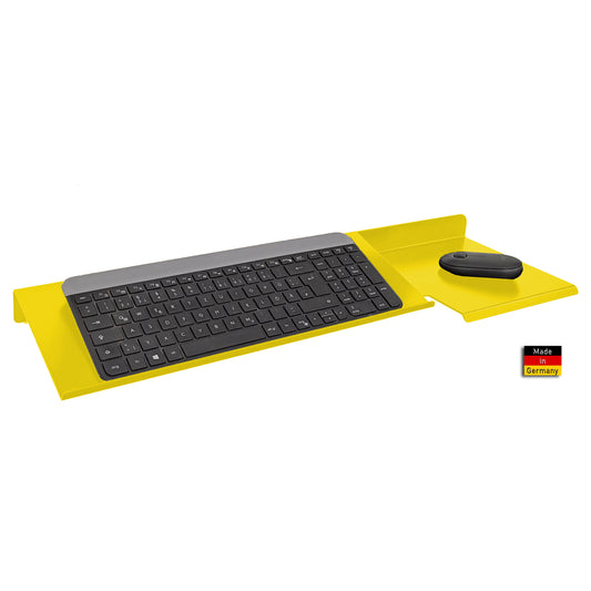 Tastaturhalterung / Tastatur Wandhalter mit Mausablage / Gelb