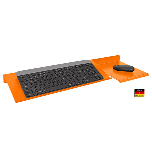Tastaturhalterung / Tastatur Wandhalter mit Mausablage / Orange
