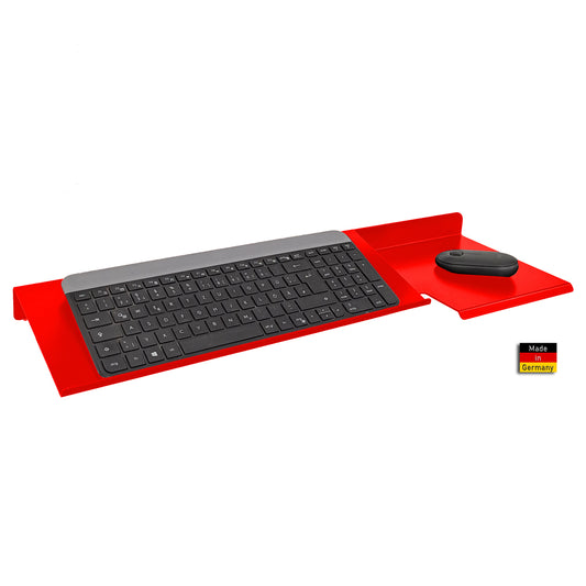 Tastaturhalterung / Tastatur Wandhalter mit Mausablage / Rot