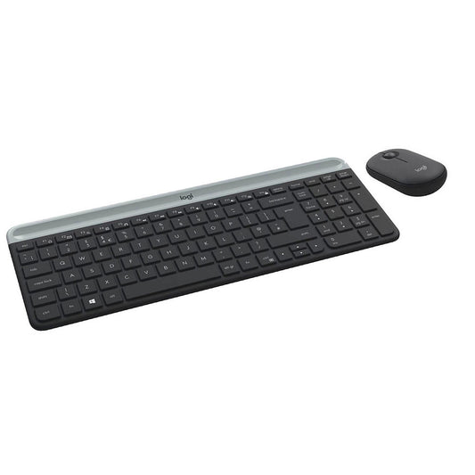 Logitech Tastatur-Maus-Set MK470 Combo kabellos schwarz extra flach