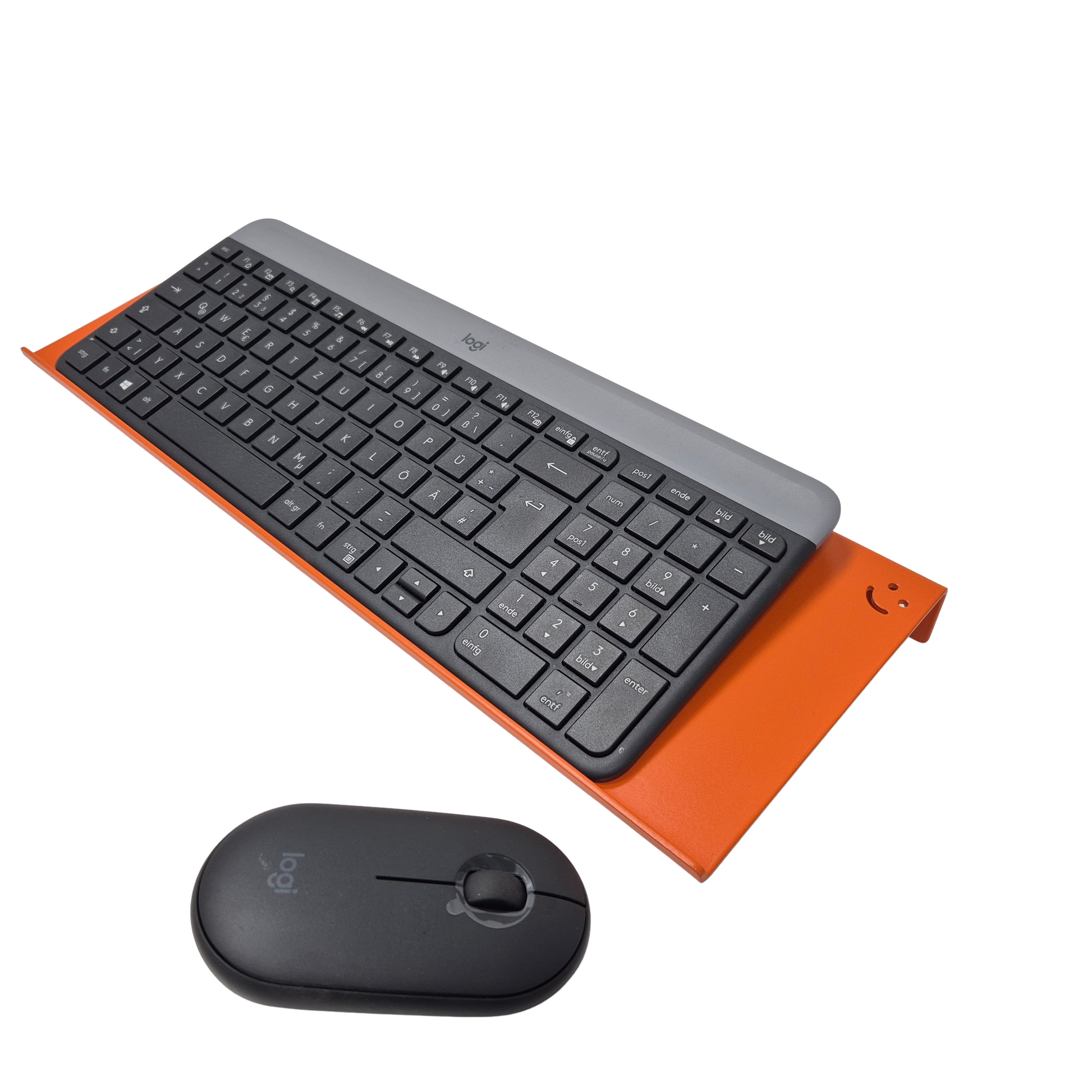 Tastaturhalterung Tastatur Wandhalter mit Mausablage Orange
