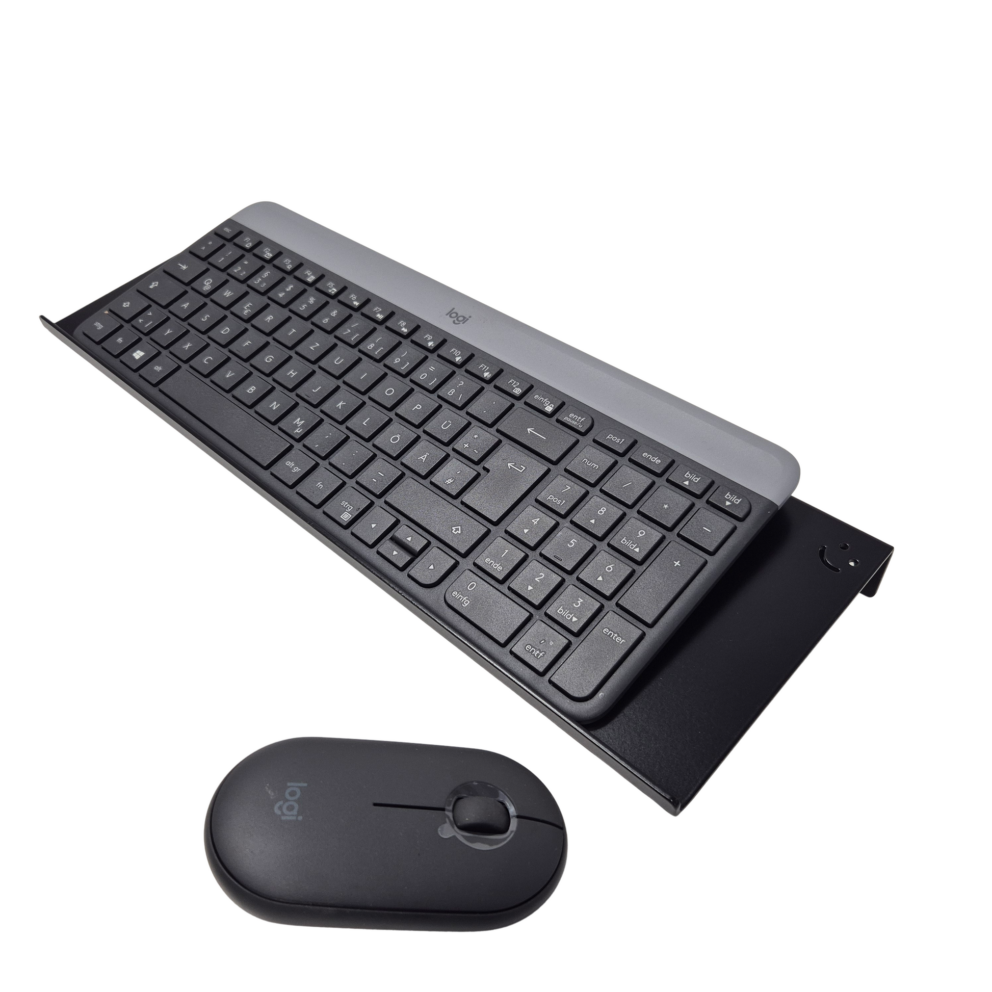 Tastaturhalterung Tastatur Wandhalter mit Mausablage Schwarz